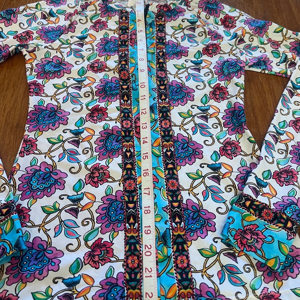 Nanette Lepore Rosarito Floral Rashguard Swim Top Sz S - Picture 3 of 10